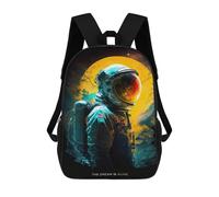sinyumoney Neon Astronaut with Sun Zaino Scolastico Alla Moda Per Studenti, Adatto A Ragazzi E Ragazze, Ideale Per Viaggi All'aperto E Attività Ricreative. 17inch