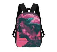 sinyumoney Neon Dreamscape -17 Zaino Per Bambini Zaino Divertente E Alla Moda Borsa Per Libri Per Ragazzi E Adolescenti Borse Scolastiche Stampate in 3D Per Ragazzi 17inch