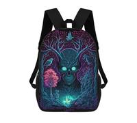 sinyumoney Neon Forest Spirits Zaino Scolastico Per Bambini, Stampato in 3D, Borsa Scolastica Alla Moda, Borsa Scolastica Casual Per Ragazzi, Studenti Delle Scuole Elementari E Medie 17inch