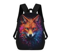 sinyumoney Neon Fox Zaino Scolastico Stampato in 3D, Borse Scolastiche Per Ragazzi E Ragazze, Zaino Per Laptop Per Bambini/studenti/adulti 17inch