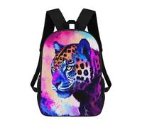 sinyumoney Neon Leopard Portrait -4 Zaini Per Bambini, Borsa Scolastica Stampata in 3D, Zaino Per Bambini, Zaini Da Viaggio, Borse Per Bambini, Borse Per Libri, Borsa Scolastica Per Bambini 17inch