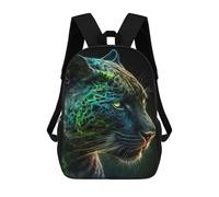 sinyumoney Neon Leopard Portrait -7 Zaini Per Bambini Zaino Scolastico Borsa Scolastica Stampata in 3D Borsa Scolastica Per Ragazzi Studenti Delle Scuole Elementari E Medie 17inch