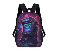 sinyumoney Neon Monster Arcade Zaino Per Bambini Zaino Divertente E Alla Moda Borsa Per Libri Per Ragazzi E Adolescenti Borse Scolastiche Stampate in 3D Per Ragazzi 17inch