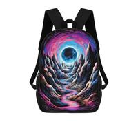 sinyumoney Neon Mountain Pathway Zaino Scolastico Per Bambini, Stampato in 3D, Borsa Scolastica Alla Moda, Borsa Scolastica Casual Per Ragazzi, Studenti Delle Scuole Elementari E Medie 17inch