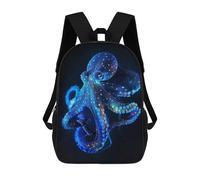 sinyumoney Neon Octopus Zaino Per Bambini Stampato in 3D Zaino Scolastico Per Bambini Ad Alta Capacità Zaini Da Viaggio Borse Per Libri Zaino Scolastico Per Bambini 17inch