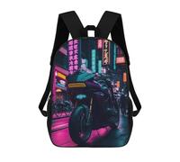 sinyumoney Neon Ride Tokyo Drift Zaini Casual Per Bambini, Borse Scolastiche Per Ragazzi E Ragazze, Zaini Per Libri, Zaini 17inch