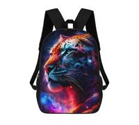sinyumoney Neon Tiger Portrait -7 Zaino Scolastico Per Bambini Stampato in 3D Per Bambini, Zaini Da Viaggio, Borse Per Libri Per Ragazzi, Studenti Delle Scuole Elementari 17inch
