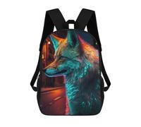sinyumoney Neon Wolf in Cityscape Zaini Per Bambini, Borsa Scolastica Stampata in 3D, Zaino Per Bambini, Zaini Da Viaggio, Borse Per Bambini, Borse Per Libri, Borsa Scolastica Per Bambini 17inch