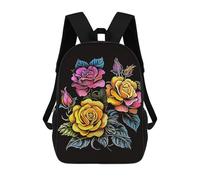 sinyumoney Nice Flowers Zaino Scolastico Per Bambini, Zaino Casual Da Viaggio Per Ragazzi E Ragazze, Zaino Da Giorno Di Grande Capacità 17inch