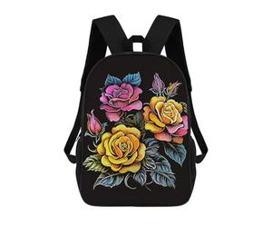 sinyumoney Nice Flowers Zaino Scolastico Per Bambini, Zaino Casual Da Viaggio Per Ragazzi E Ragazze, Zaino Da Giorno Di Grande Capacità 17inch