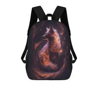 sinyumoney Nine Tailed Fox in Space Zaino Scolastico Stampato in 3D Zaino Scolastico Per Bambini Zaini Scolastici Zaini Da Viaggio Borsa Casual Alla Moda Per Bambini Studenti Scolastici 17inch
