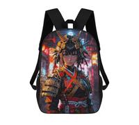 sinyumoney Ninja Cat Zaini Per Ragazzi Zaini Stampati 3D, Zaini Da Viaggio Alla Moda Per Ragazzi (primario, College), Warrior Resolve, 17"