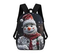 sinyumoney Ninja Cat Zaini Per Ragazzi Zaini Stampati 3D, Zaini Da Viaggio Alla Moda Per Ragazzi (primario, College), Snowman Funny, 17"