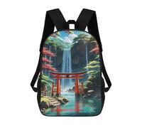 sinyumoney Ninja Cat Zaini Per Ragazzi Zaini Stampati 3D, Zaini Da Viaggio Alla Moda Per Ragazzi (primario, College), Beautiful Tori Gate Japan, 17"