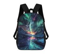 sinyumoney Nordic Aurora Borealis Zaino Scolastico Alla Moda Per Studenti, Adatto A Ragazzi E Ragazze, Ideale Per Viaggi All'aperto E Attività Ricreative. 17inch