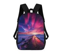 sinyumoney Northern Lights Zaino Scolastico Per Bambini, Stampato in 3D, Borsa Scolastica Alla Moda, Borsa Scolastica Casual Per Ragazzi, Studenti Delle Scuole Elementari E Medie 17inch