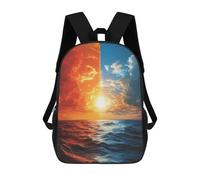 sinyumoney Ocean Sunset Split Zaino Per Bambini, Borsa Scolastica Di Grande Capacità, Zaino Per Studenti, Zaino Per Ragazzi, Ragazze, Adulti, Adolescenti 17inch