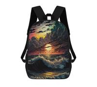 sinyumoney Ocean Sunset Zaini, Zaino Per Bambini, Borsa Scolastica Per Studenti, Zaini Da Viaggio Stampati in 3D, Zaino Accessorio Moda, Zaini Impermeabili Per Bambini 17inch