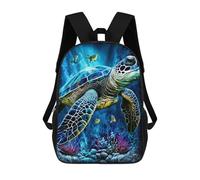 sinyumoney Ocean Turtle Zaino Per Bambini Zaino Divertente E Alla Moda Borsa Per Libri Per Ragazzi E Adolescenti Borse Scolastiche Stampate in 3D Per Ragazzi 17inch