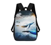 sinyumoney Ocean Zaino Scolastico Per Bambini Alla Moda Casual Zaini Per Bambini Stampati in 3D Borse Scolastiche Per Ragazzi Zaino Grande 17inch