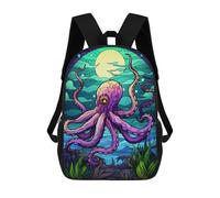 sinyumoney Octopus Magic The Sea Zaino, Zaino Per Bambini, Borsa Scolastica Per Studenti, Zaino Per Libri, Borsa Scolastica Stampata in 3D Per Ragazzi E Ragazze 17inch