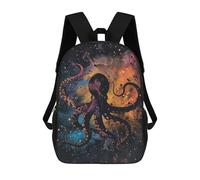 sinyumoney Octopus Silhouette Galaxy Zaino Per Bambini Borsa Scolastica Per Ragazzi Cartone Animato Stampa 3D Borsa Scolastica Per Studenti Zaino Per Laptop Per Ragazzi E Ragazze 17inch