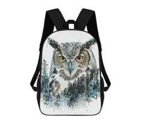 sinyumoney Oil Paint Owl Portrait Zaini Stampati in 3D, Borsa Scolastica Casual Per Bambini, Borsa Scolastica Alla Moda Per Ragazzi, Studenti Delle Scuole Medie 17inch