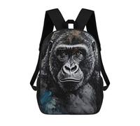 sinyumoney Oil Painted Gorilla Zaino Per Bambini Zaino Scolastico Borsa Scolastica Borsa Scolastica Alla Moda Stampata in 3D Per Ragazzi Studenti Delle Scuole Elementari E Medie 17inch