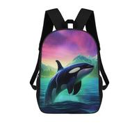 sinyumoney Orca Whale Killer Northern Zaino Per Bambini Stampato in 3D Zaino Scolastico Per Bambini Zaini Da Viaggio Per Bambini Borse Per Libri Ad Alta Capacità Zaino Per Bambini Zainetto 17inch