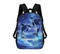 sinyumoney Orca Whale Killer Wave Zaino Per Bambini Zaino Scolastico Borsa Scolastica Borsa Scolastica Alla Moda Stampata in 3D Per Ragazzi Studenti Delle Scuole Elementari E Medie 17inch