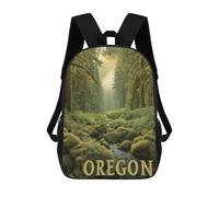 sinyumoney Oregon Forest Trail Travel Poster Zaino Per La Scuola, Borsa Per Il Lavoro, Borsa Resistente Per Laptop - Perfetto Per Viaggi, Lavoro E Uso Quotidiano 17inch