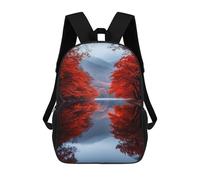 sinyumoney OTTAWA 4 Zaino scolastico impermeabile per computer portatile, ideale per scuola, lavoro e viaggi, Riflessioni autunnali, 17"