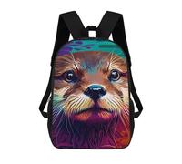 sinyumoney Otter Colorufl Zaino Scolastico Per Bambini, Stampato in 3D, Borsa Scolastica Alla Moda, Borsa Scolastica Casual Per Ragazzi, Studenti Delle Scuole Elementari E Medie 17inch