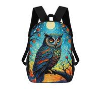 sinyumoney Owl in Starry Night Zaino Per La Scuola Stampato in 3D Borsa Scolastica Per Ragazzi E Ragazze Zaino Per Bambini Zaino Da Viaggio 17inch