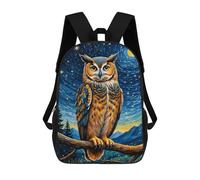 sinyumoney Owl Starry Night Zaini Casual Per Bambini, Borse Scolastiche Per Ragazzi E Ragazze, Zaini Per Libri, Zaini 17inch