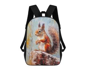 sinyumoney Palette Squirrel Painting Zaino Scolastico Per Bambini, Borsa Scolastica Stampata in 3D Per Ragazzi, Studenti Delle Scuole Elementari E Medie 17inch