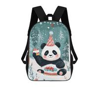 sinyumoney Panda Birthday in The Woods Zaino Scolastico Per Bambini, Borsa Scolastica Stampata in 3D Per Ragazzi, Studenti Delle Scuole Elementari E Medie 17inch