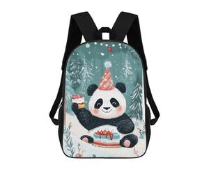 sinyumoney Panda Birthday in The Woods Zaino Scolastico Per Bambini, Borsa Scolastica Stampata in 3D Per Ragazzi, Studenti Delle Scuole Elementari E Medie 17inch