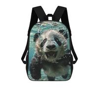 sinyumoney Panda Sea Zaino Per Bambini, Zaino Scolastico Stampato in 3D, Zaino Per Ragazzi E Ragazze, Borsa Scolastica Regolabile Per La Scuola Primaria 17inch