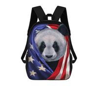 sinyumoney Panda USA Patriot Zaino Scolastico Per Bambini, Borsa Scolastica Stampata in 3D Per Ragazzi, Studenti Delle Scuole Elementari E Medie 17inch