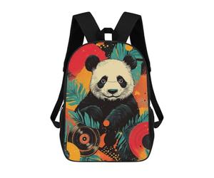 sinyumoney Panda Vinyl Art Zaini Per Bambini, Zaini Scolastici Personalizzati 3D Per Ragazzi E Ragazze, Zaini Scolastici Grandi, Zaini Casual Da Giorno 17inch