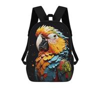 sinyumoney Parrot Bird Animals Zaini Per Bambini, Zaini Scolastici Personalizzati 3D Per Ragazzi E Ragazze, Zaini Scolastici Grandi, Zaini Casual Da Giorno 17inch