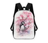 sinyumoney Penguin Watercolor Zaini, Zaino Per Bambini, Borsa Scolastica Per Studenti, Zaini Da Viaggio Stampati in 3D, Zaino Accessorio Moda, Zaini Impermeabili Per Bambini 17inch