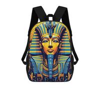sinyumoney Pharaoh Ramses II Zaino Scolastico Stampato in 3D Per Bambini, Zaino Scolastico Casual Alla Moda Per Bambini Studenti 17inch