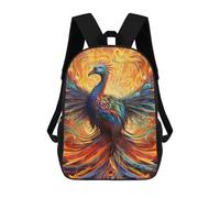 sinyumoney Phoenix Rising Artistic Firebird -2 Zaino Scolastico Stampato in 3D, Borse Scolastiche Per Ragazzi E Ragazze, Zaino Per Laptop Per Bambini/studenti/adulti 17inch
