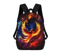 sinyumoney Phoenix Rising Artwork -5 Zaino Scolastico Per Bambini Alla Moda Casual Zaini Per Bambini Stampati in 3D Borse Scolastiche Per Ragazzi Zaino Grande 17inch
