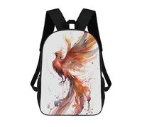 sinyumoney Phoenix Watercolor Art Print Zaino Per Bambini Borsa Scolastica Per Ragazzi Cartone Animato Stampa 3D Borsa Scolastica Per Studenti Zaino Per Laptop Per Ragazzi E Ragazze 17inch