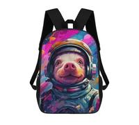 sinyumoney Pig Astronaut Space Suit-1 Zaino Per La Scuola Stampato in 3D Borsa Scolastica Per Ragazzi E Ragazze Zaino Per Bambini Zaino Da Viaggio 17inch