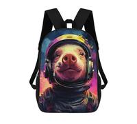 sinyumoney Pig Astronaut Space Suit-9 Zaini Per Bambini, Zaini Scolastici Personalizzati 3D Per Ragazzi E Ragazze, Zaini Scolastici Grandi, Zaini Casual Da Giorno 17inch