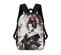 sinyumoney Pink Cherry Blossom Cave Zaino Scuola Stampato 3D Per Ragazzi E Ragazze Zaino Per Computer Portatile Per Bambini/Studenti/Adulti, Beauty Geisha, 17"